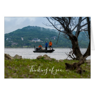 Three Fishermen On Table Rock Thinking Of You Cards