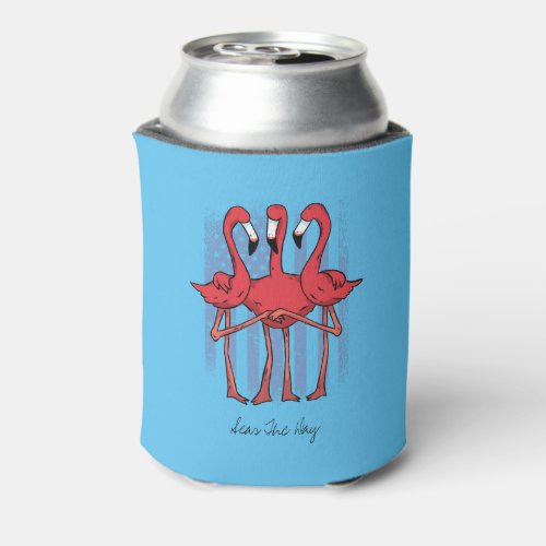 Three Flamingos Seas The Day Can Cooler