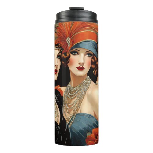 Three Flappers With Hats Thermal Tumbler