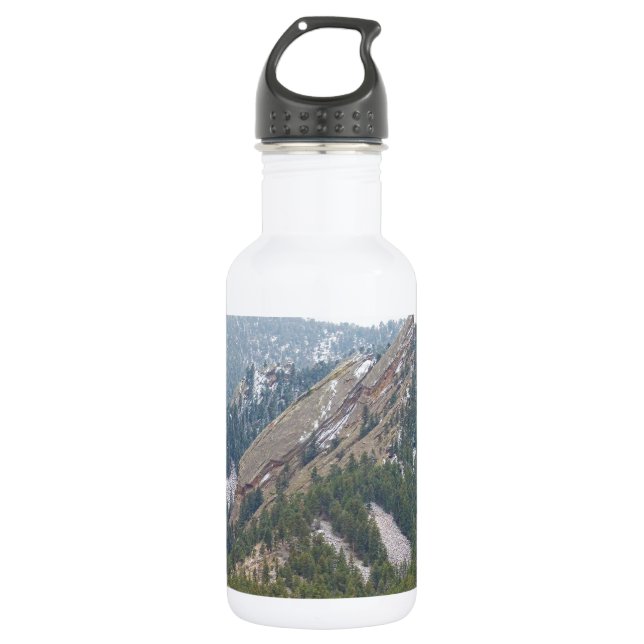 Three Flatirons Boulder Colorado Water Bottle (Front)