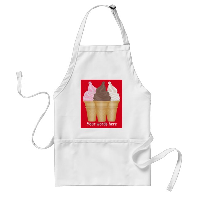 Three flavors ice cream vendors apron (Front)