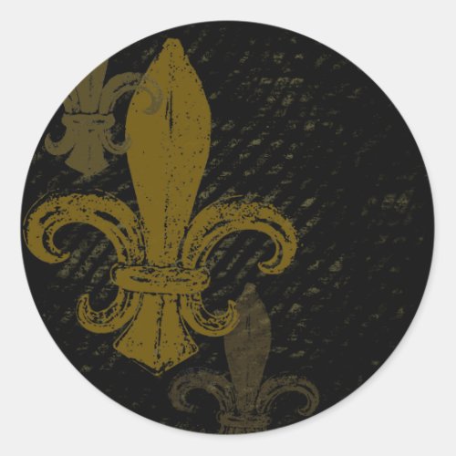 Three Fleur De Lis Classic Round Sticker