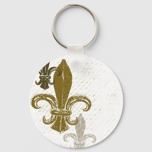 Three Fleur De Lis Keychain