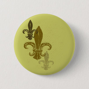Three Fleur De Lis Pinback Button