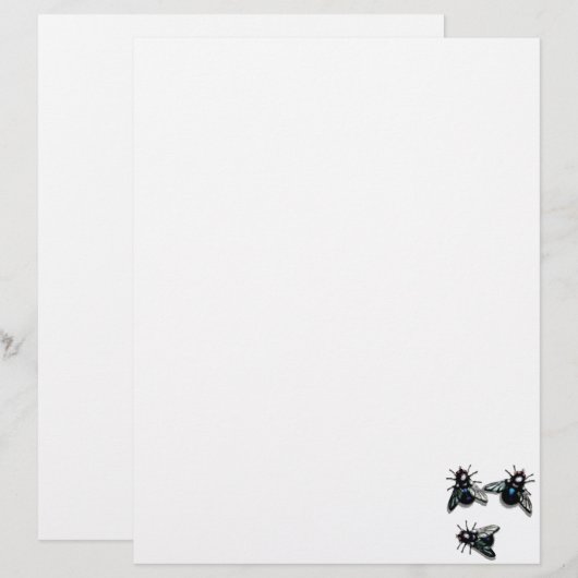 Three flies plain letterhead (Front/Back)
