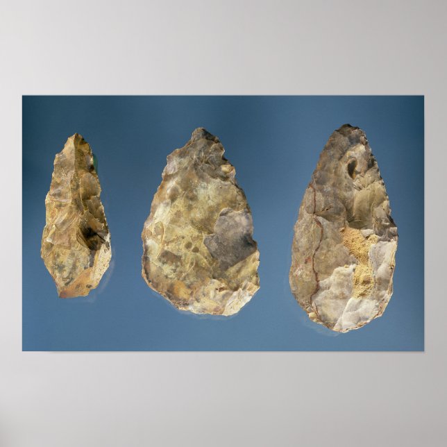 Three flint tools poster (Front)
