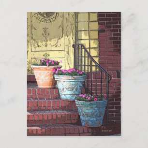 Three Flower Pots Postcard