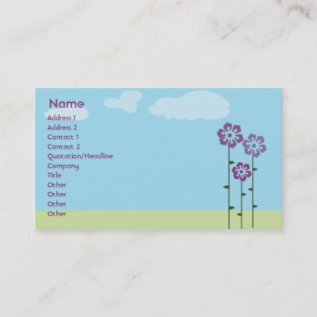 Three Flowers - Business Business Card