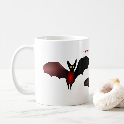 Three flying bats Halloween Coffee Mug