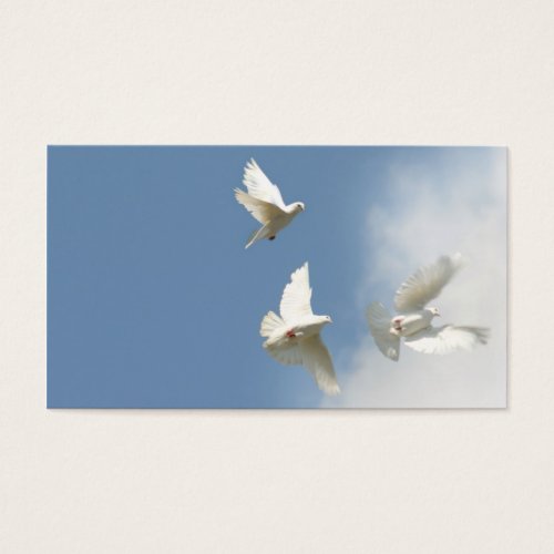 Three flying doves business cards