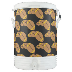 Three Footballs Beverage Cooler