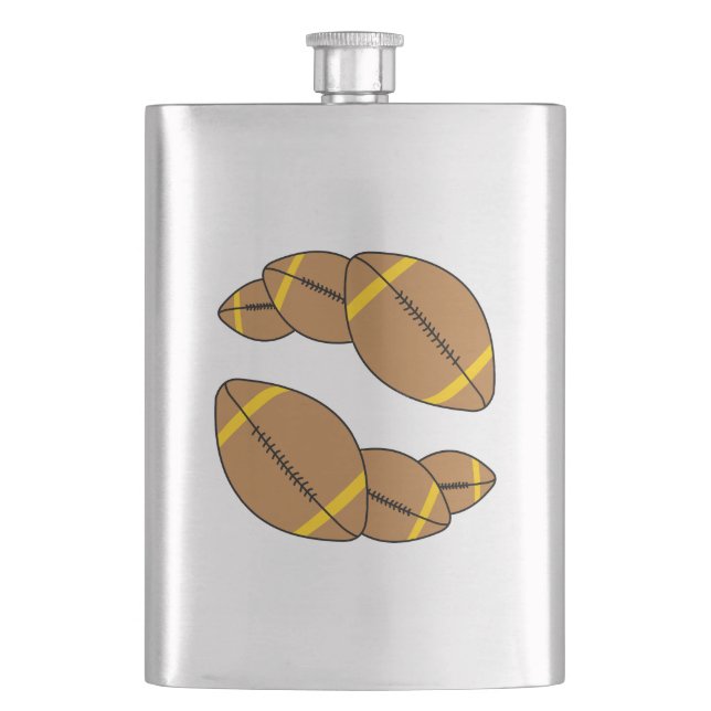 Three Footballs Flask (Front)