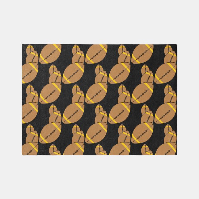 Three Footballs Rug (Front)