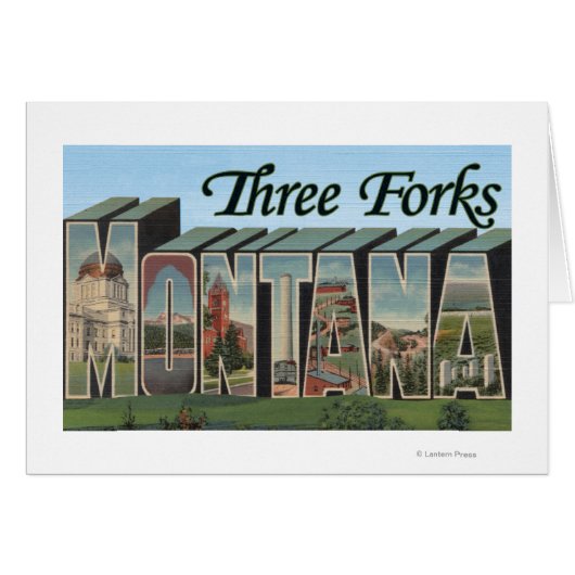 Three Forks, Montana Cards (Front Horizontal)