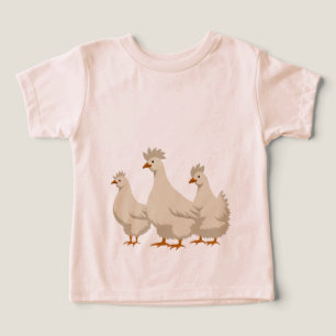 Three French Hens Cut-Out Stencil-Style 3 Toddler T-shirt