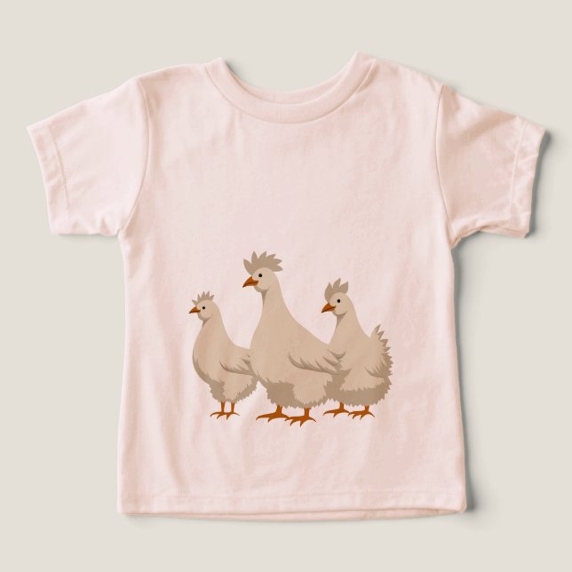 Three French Hens Cut-Out Stencil-Style 3 Toddler T-shirt (Design Front)
