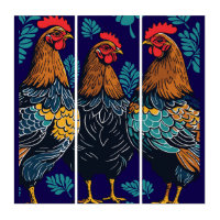 Three French Hens Cut-Out Stencil-Style