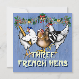 Three French Hens Holiday Card