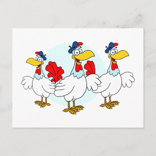 Three French Hens Postcard