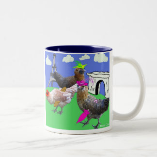 Three French Hens Two-Tone Coffee Mug