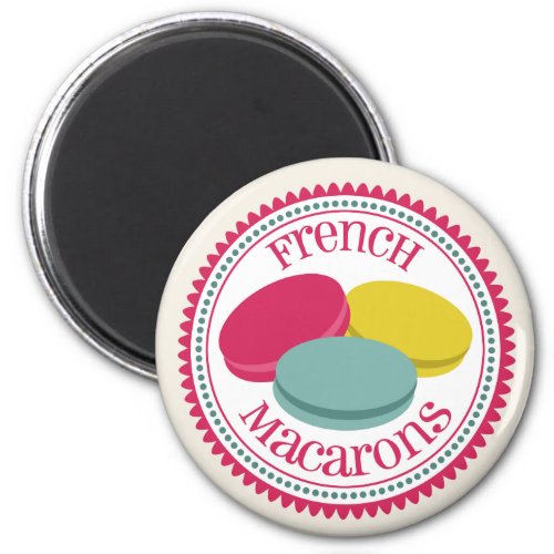 Three French Macarons Magnet
