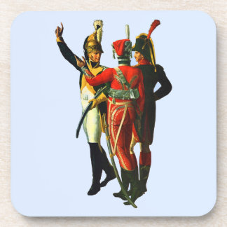 three French soldiers circa 1800 Beverage Coaster