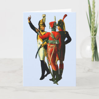 three French soldiers circa 1800 Card