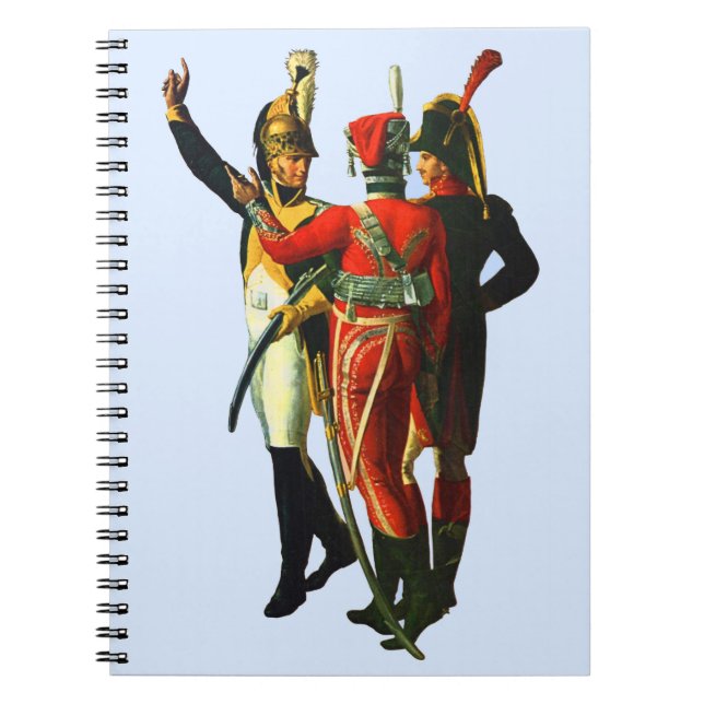 three French soldiers circa 1800 print Notebook (Front)