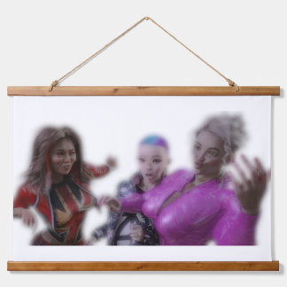 Three Funny Ladies Hanging Tapestry