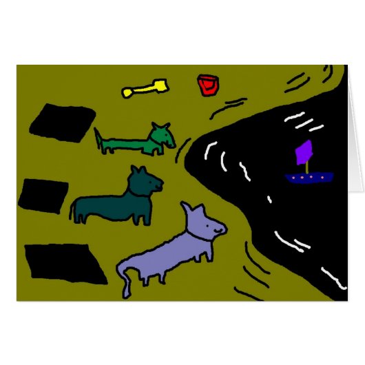 Three funny-looking dogs... cards (Front Horizontal)