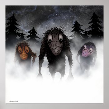 Three Funny Monster Trolls Poster by StrangeStore at Zazzle
