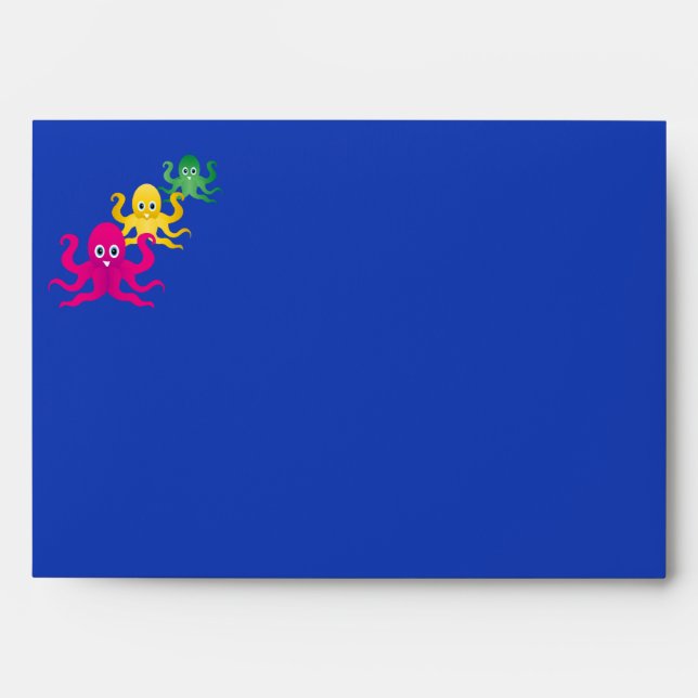 Three funny octopies envelope (Front)