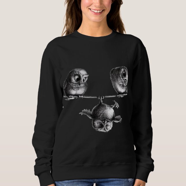 Three Funny Owls - Freedom and Fun Sweatshirt (Front)