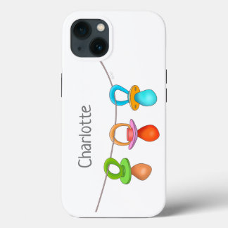 Three Funny Pacifiers iPhone 13 Case