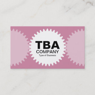 Three Gears v2 - White and Cashmere Rose Business Card