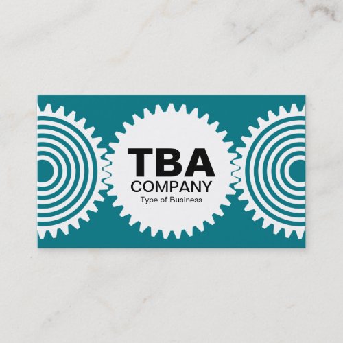 Three Gears v3 _ Biscay Bay and White Business Card