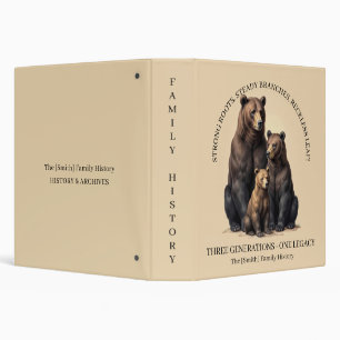 Three Generations Family Tree Custom Binder