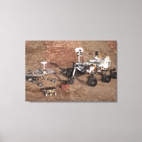 Three Generations Of Mars Rovers Canvas Print