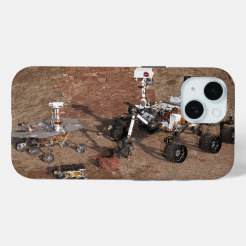 Three Generations Of Mars Rovers iPhone 15 Case