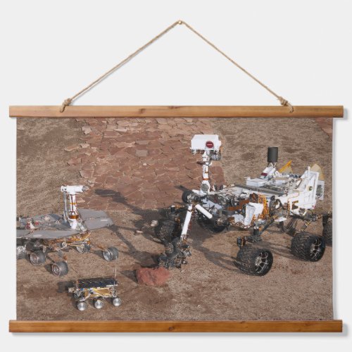 Three Generations Of Mars Rovers Hanging Tapestry