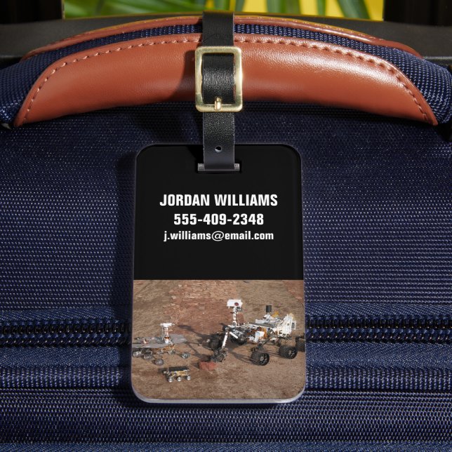 Three Generations Of Mars Rovers. Luggage Tag (Front Insitu 2)