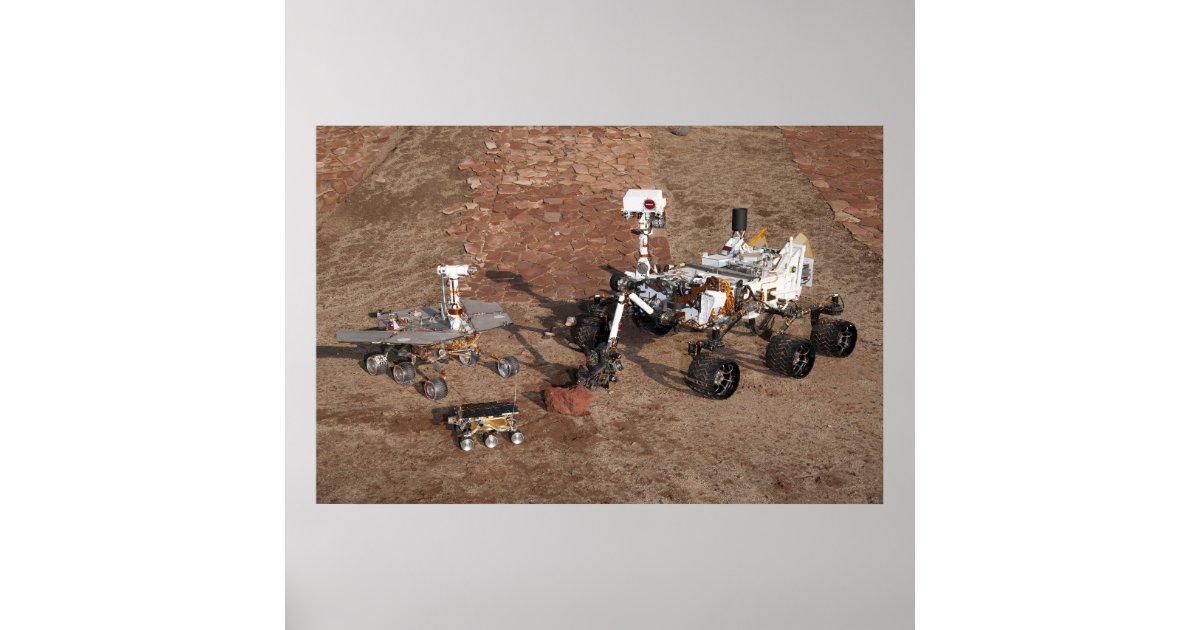 Three Generations Of Mars Rovers. Poster | Zazzle