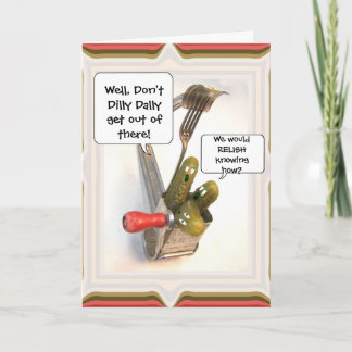 Three Gherkins Comic Template Thank-you Card