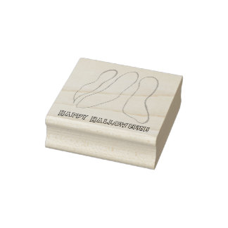 Three Ghosts Happy Halloween Rubber Stamps