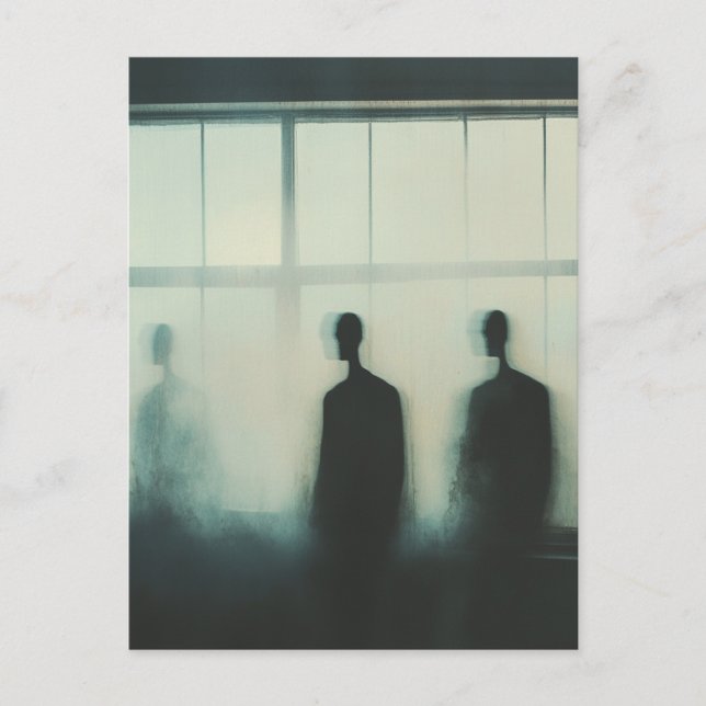 Three Ghosts in the Window Postcard (Front)