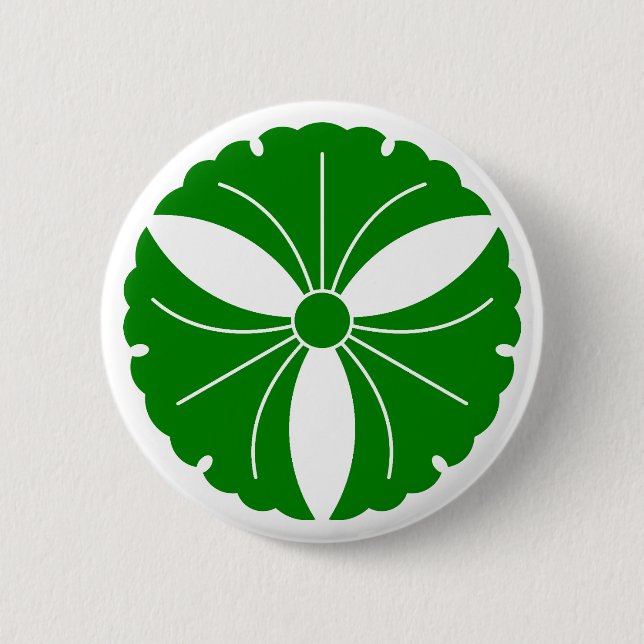 Three ginkgo leaves button (Front)