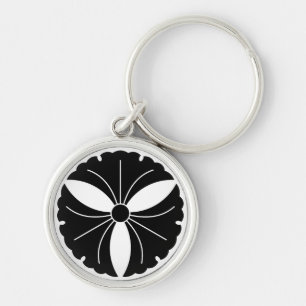 Three ginkgo leaves keychain