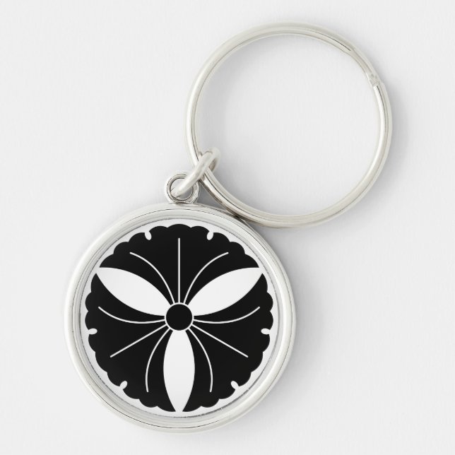 Three ginkgo leaves keychain (Front)