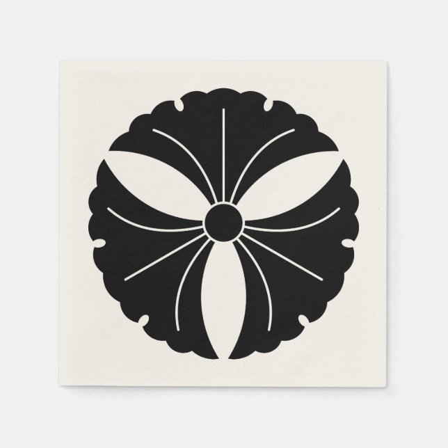 Three ginkgo leaves napkins (Front)