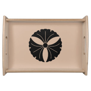 Three ginkgo leaves serving tray
